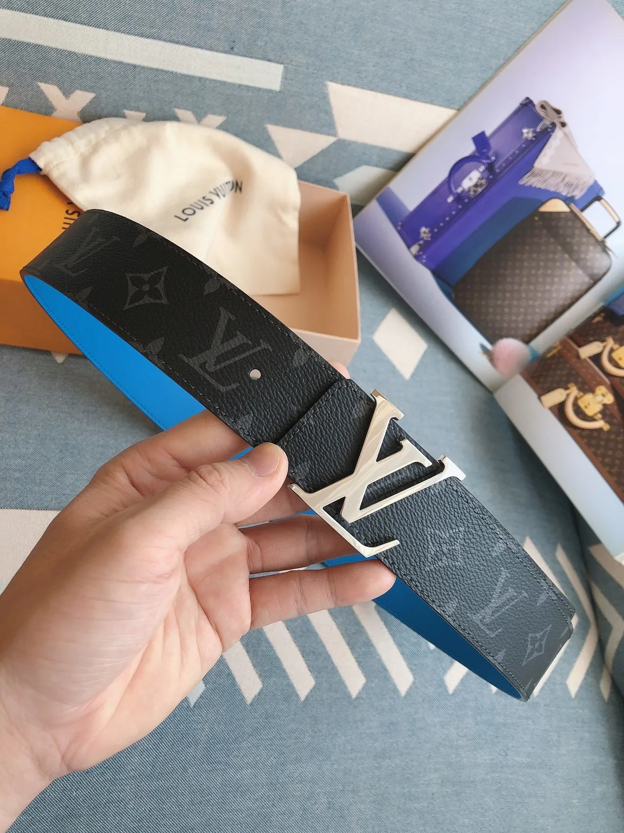 Louis Vuitton LV Initiales Monogram Leather Belt 7