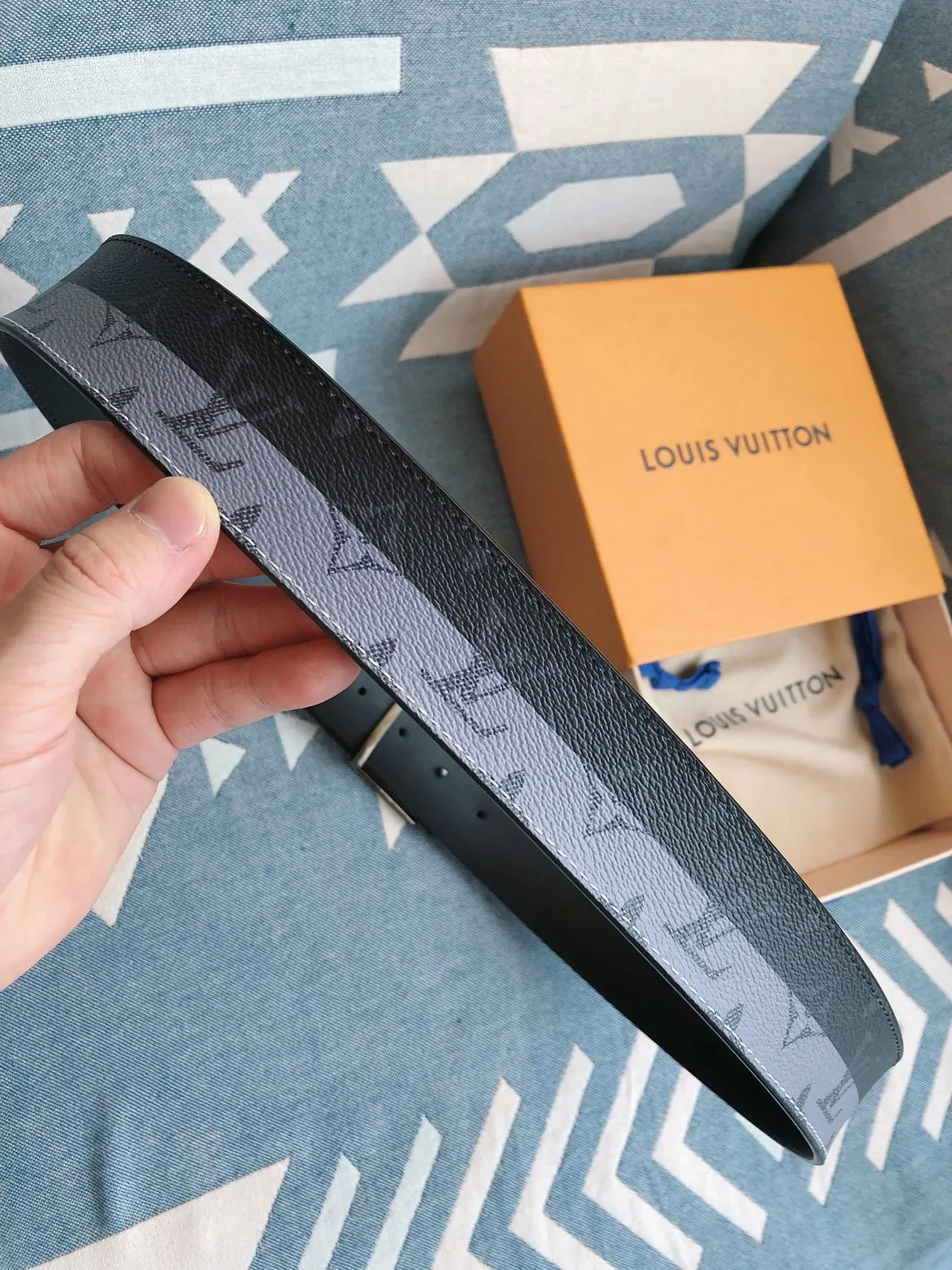 Louis Vuitton LV Initiales Reversible Monogram Leather Belt 4