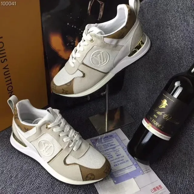 Louis Vuitton LV Trainer Beige Brown Layered Mesh And Monogrammed Suede Circular Emblem Lifestyle Sneakers 2