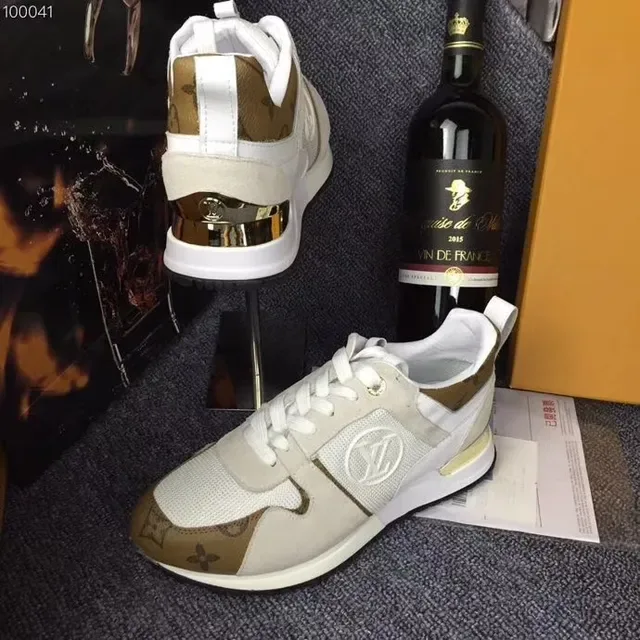 Louis Vuitton LV Trainer Beige Brown Layered Mesh And Monogrammed Suede Circular Emblem Lifestyle Sneakers 5
