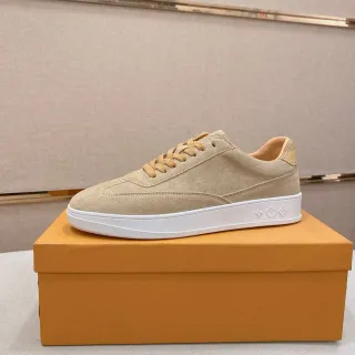 Louis Vuitton LV Trainer Zapatillas Lifestyle Ante Beige Blanco Low-Top