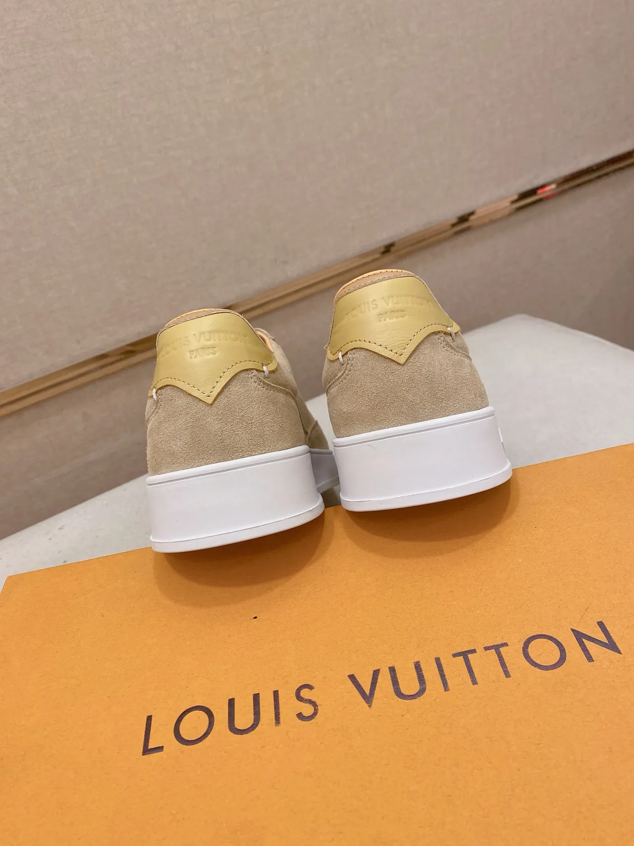 Louis Vuitton LV Trainer Beige White Suede Upper Low-Top Lifestyle Sneakers 3