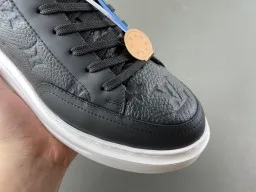 Louis Vuitton LV Trainer Preto Bege Monogram-Embossado Couro Low-Top Estilo de Vida Tênis 2