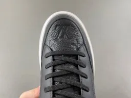 Louis Vuitton LV Trainer Preto Bege Monogram-Embossado Couro Low-Top Estilo de Vida Tênis 5