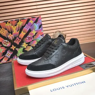 Louis Vuitton LV Trainer Negro Blanco Embossed Monogram Low-Top zapatillas lifestyle