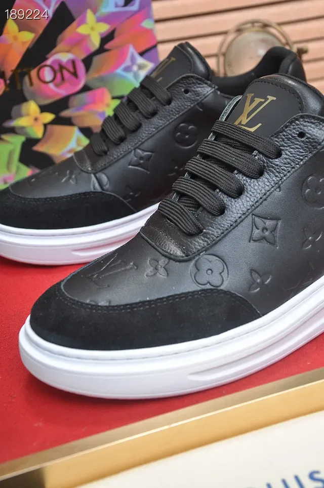 Louis Vuitton LV Trainer Black White Embossed Monogram Low-Top Lifestyle Sneakers 3