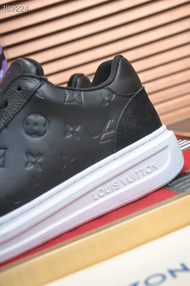 Louis Vuitton LV Trainer Black White Embossed Monogram Low-Top Lifestyle Sneakers 4