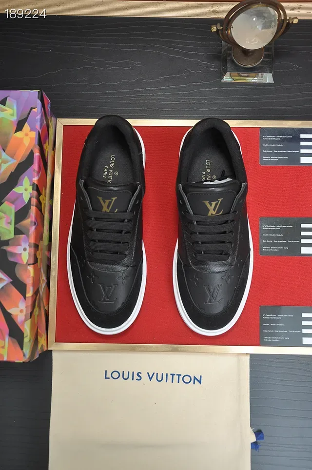 Louis Vuitton LV Trainer Black White Embossed Monogram Low-Top Lifestyle Sneakers 5