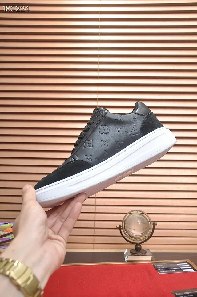Louis Vuitton LV Trainer Black White Embossed Monogram Low-Top Lifestyle Sneakers 6