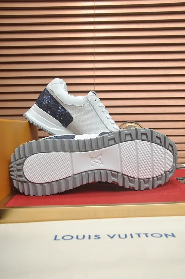 Louis Vuitton LV Trainer White and Navy Monogram Lifestyle Sneakers 3