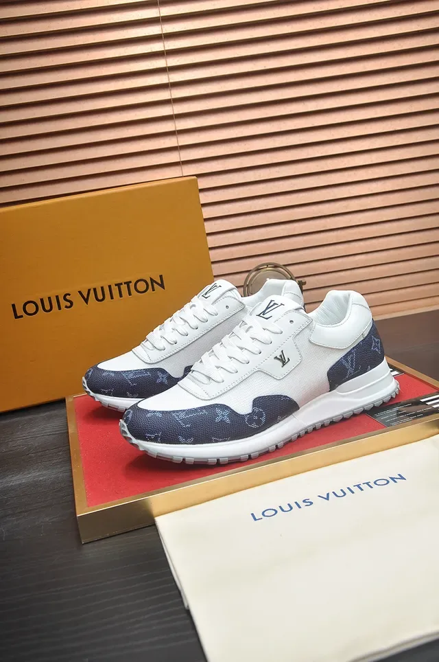 Louis Vuitton LV Trainer White and Navy Monogram Lifestyle Sneakers 4