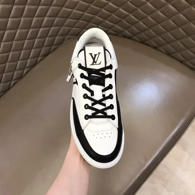 Louis Vuitton LV Trainer White Black Low-Top Monogram-Accented Lifestyle Sneakers 4