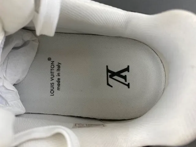 Louis Vuitton LV Trainer White Black Pebbled Leather Croc-Embossed Panel Lifestyle Sneakers 7