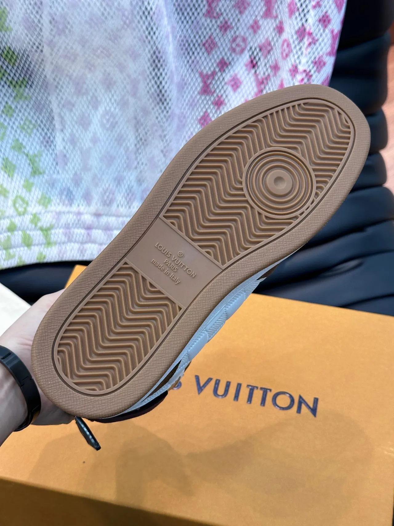 Louis Vuitton LV Trainer White Brown High-Top Monogram-Print Lifestyle Sneakers 3
