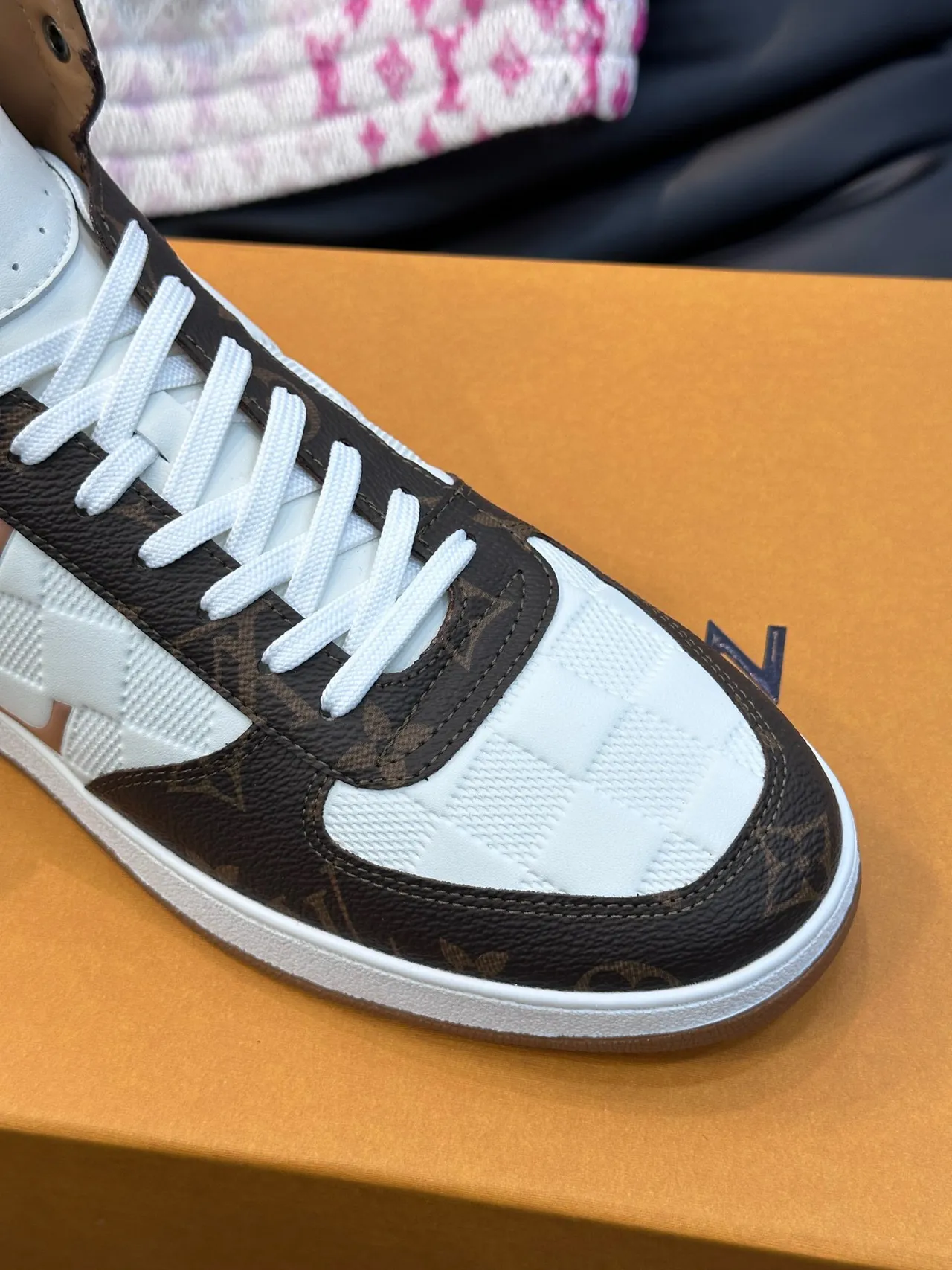 Louis Vuitton LV Trainer White Brown High-Top Monogram-Print Lifestyle Sneakers 4