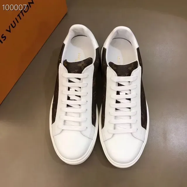 Louis Vuitton LV Trainer White Brown Monogram Canvas Leather Overlay Lifestyle Sneakers 2