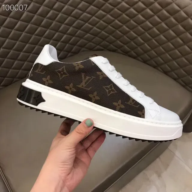 Louis Vuitton LV Trainer White Brown Monogram Canvas Leather Overlay Lifestyle Sneakers 6