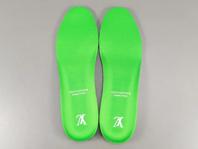 Louis Vuitton LV Trainer White Green Leather Upper Accent Piping Lifestyle Sneakers 3