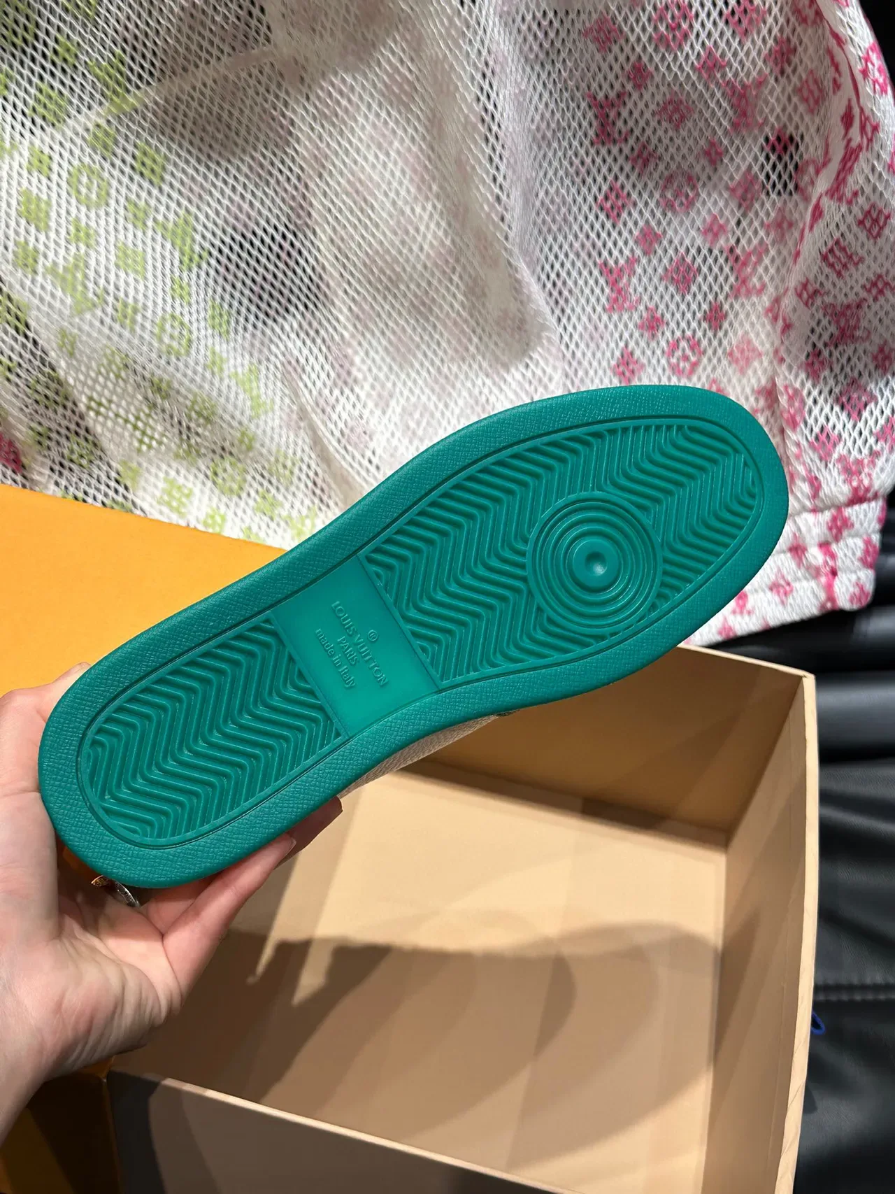 路易威登 LV Trainer 白绿 镂空鞋头 印花蒙图尔面板 生活方式运动鞋 9