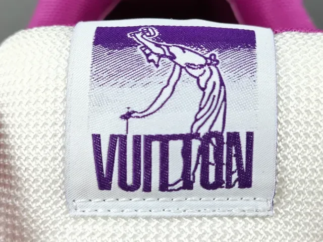Louis Vuitton LV Trainer White Purple Low-Top Dual-Strap Closure Lifestyle Sneakers 5