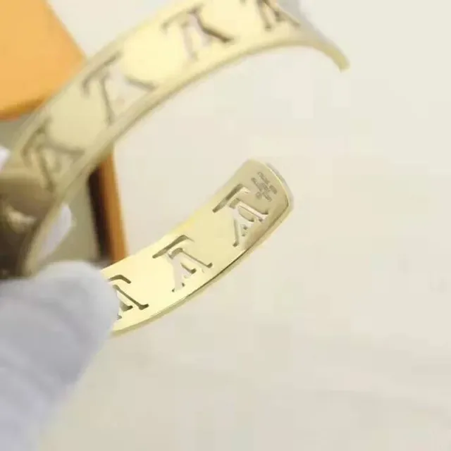 Louis Vuitton Monogram Bangle Multi-Tone Metallic Stackable Bracelets 4