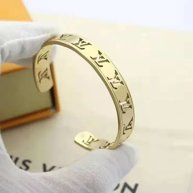 Louis Vuitton Monogram Bangle Multi-Tone Metallic Stackable Bracelets 5