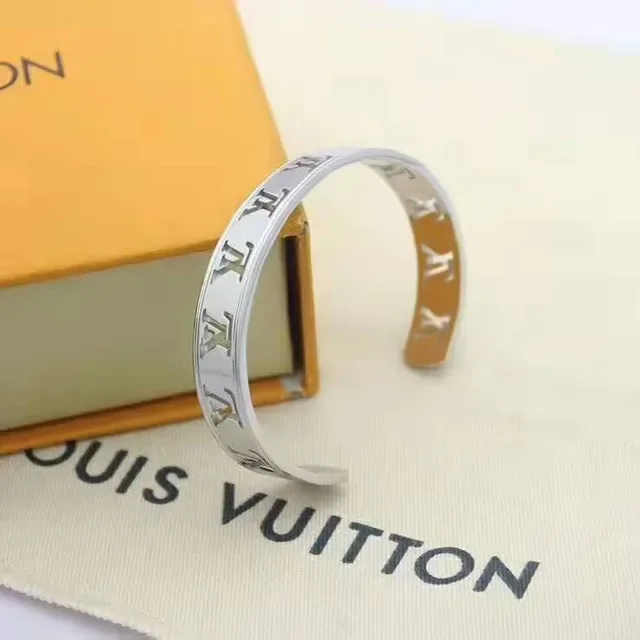 Louis Vuitton Monogram Bangle Multi-Tone Metallic Stackable Bracelets 6