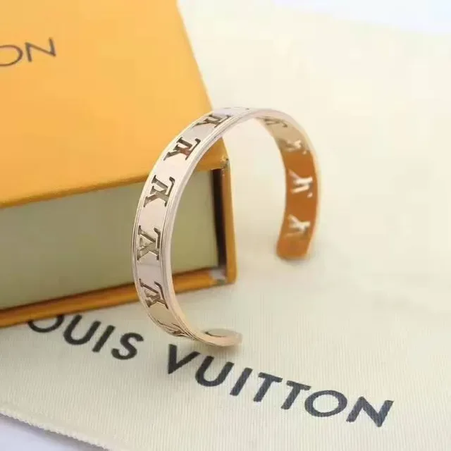 Louis Vuitton Monogram Bangle Multi-Tone Metallic Stackable Bracelets 7