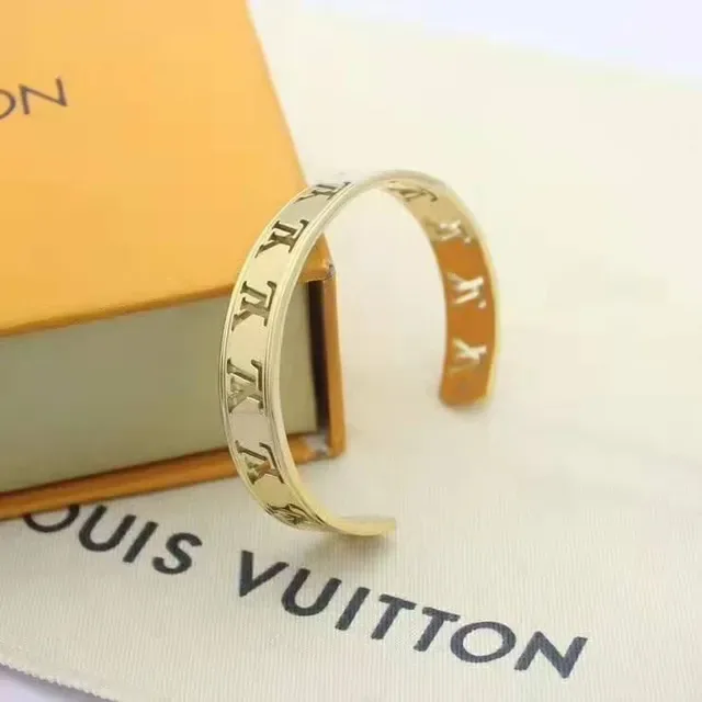 Louis Vuitton Monogram Bangle Multi-Tone Metallic Stackable Bracelets 8