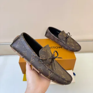 Louis Vuitton 花押字帆布蝴蝶结乐福鞋