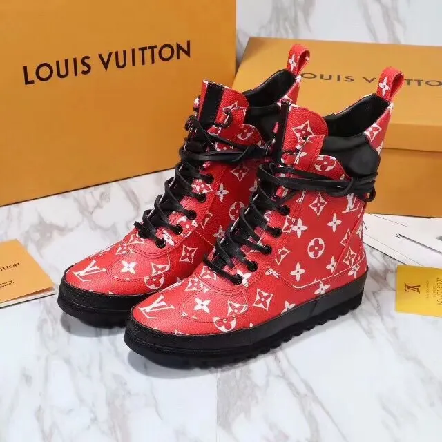 Louis Vuitton Monogram Toile Bottes de Travail Lacées Hautes 3
