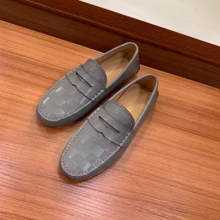 Louis Vuitton Monogram cinza xadrez Penny Loafer