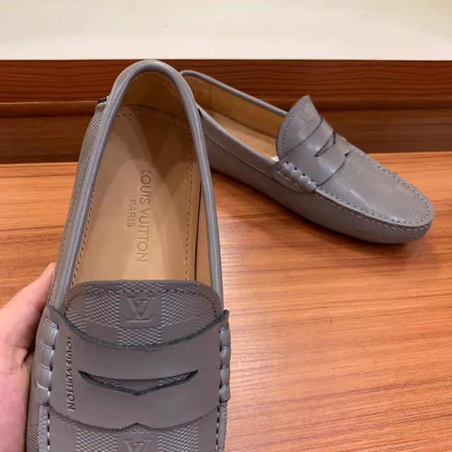 Louis Vuitton Monogram Checkered Gray Penny Loafer 2
