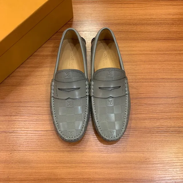 Louis Vuitton Monogram Checkered Gray Penny Loafer 5