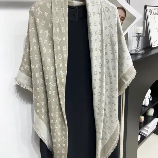 Louis Vuitton Monogram Dual-Tone Gray Shawl