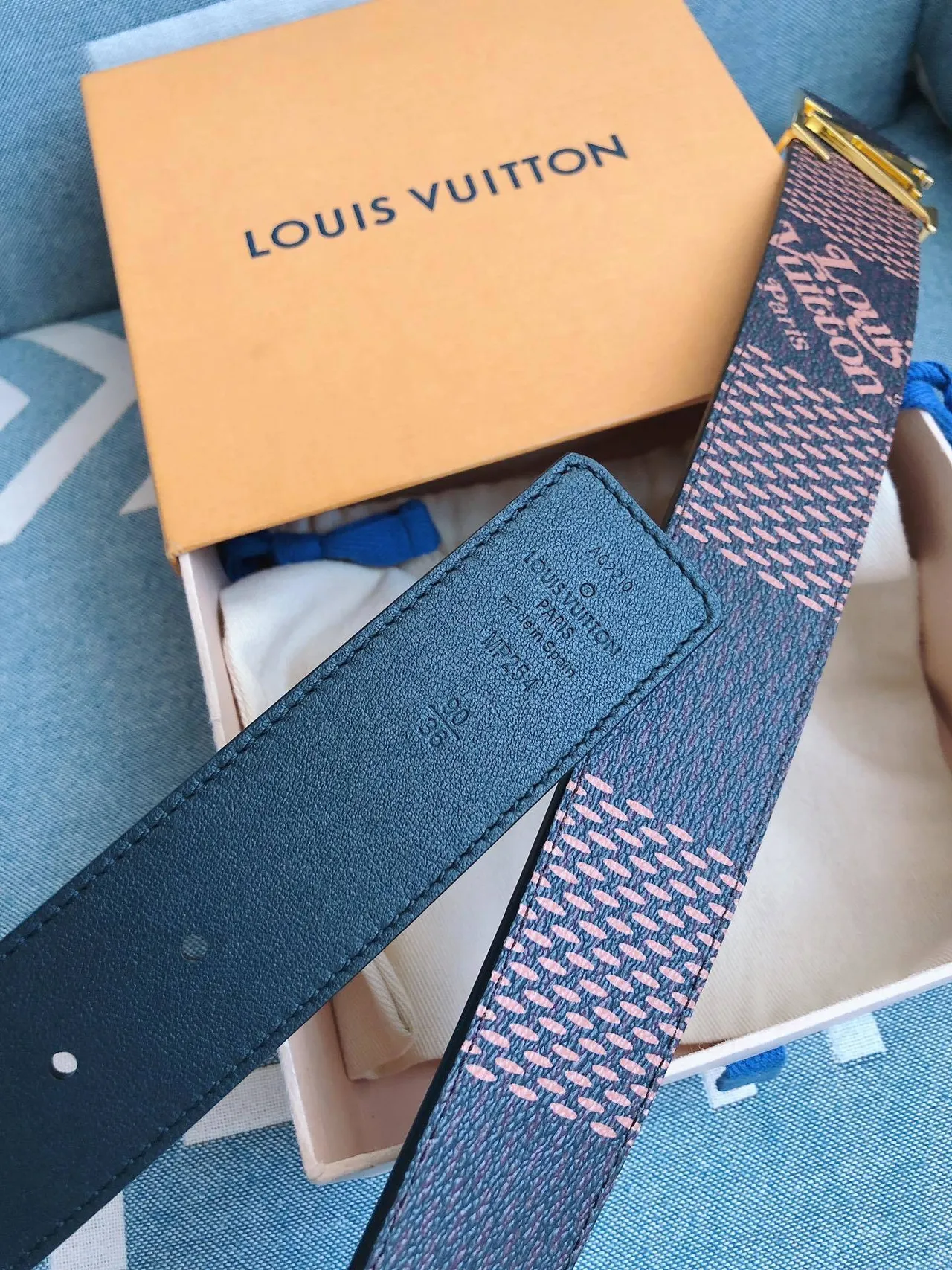 Louis Vuitton Monogram Eclipse Leather Belt 4