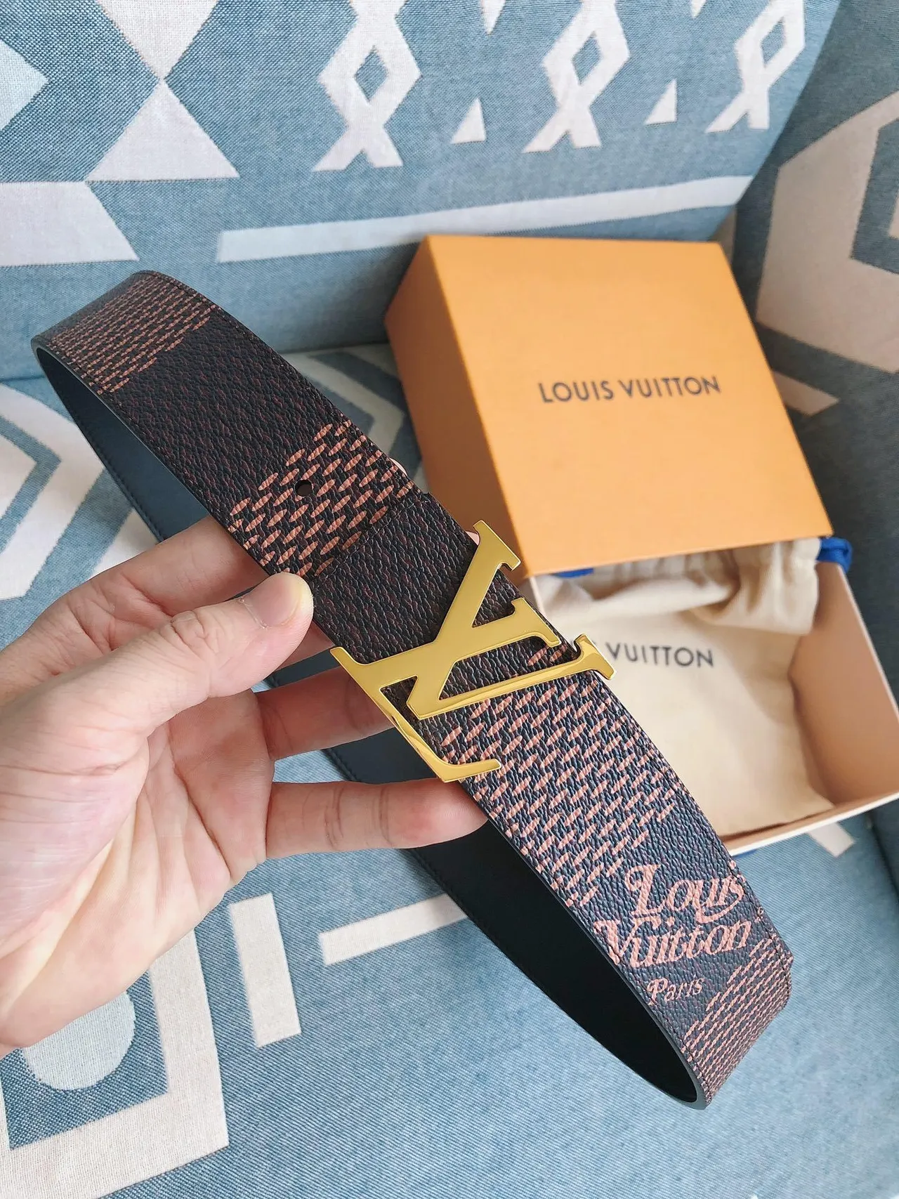 Louis Vuitton Monogram Eclipse Leather Belt 9