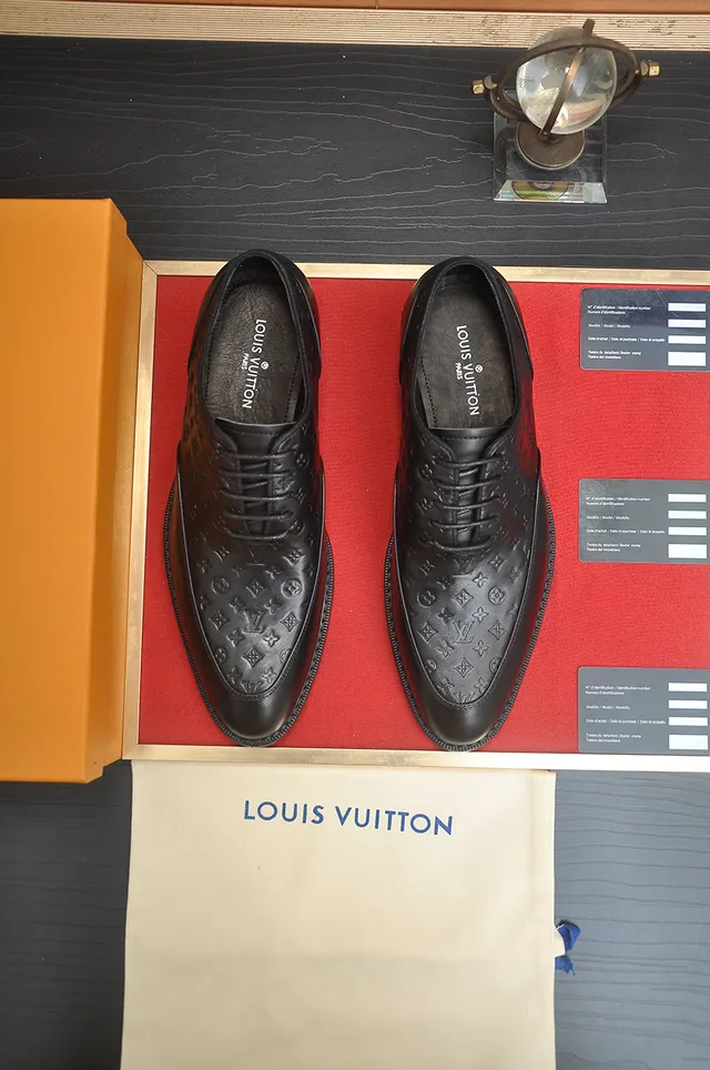 Louis Vuitton Monogram-Embossed Cap-Toe Oxford Shoes 5
