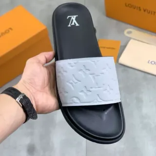 Louis Vuitton Monogram Embossed Strap Slipper