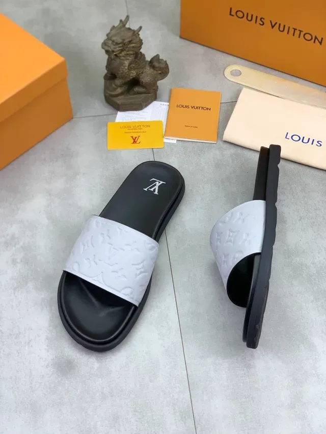 Louis Vuitton Monogram Embossed Strap Slipper 4