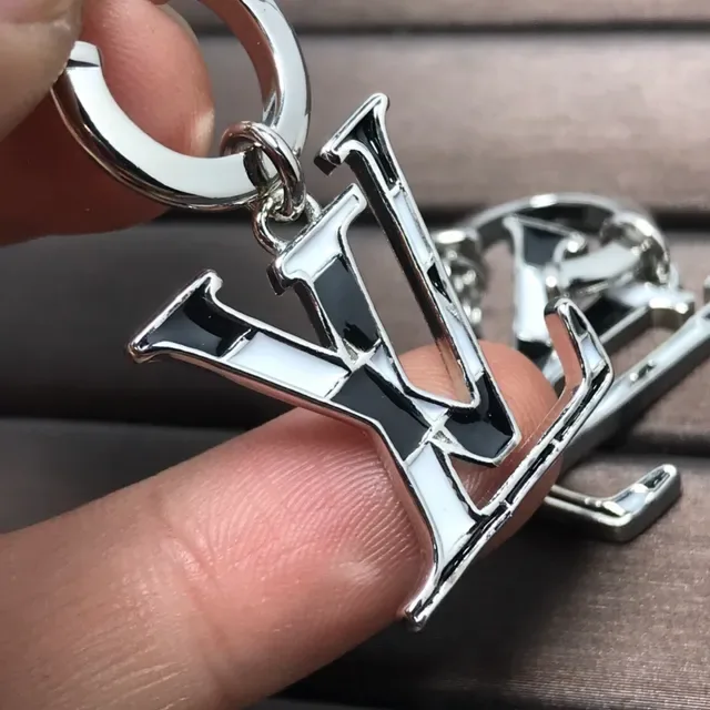 Louis Vuitton Monogram Enamel Silver LV Pendant Earrings 2