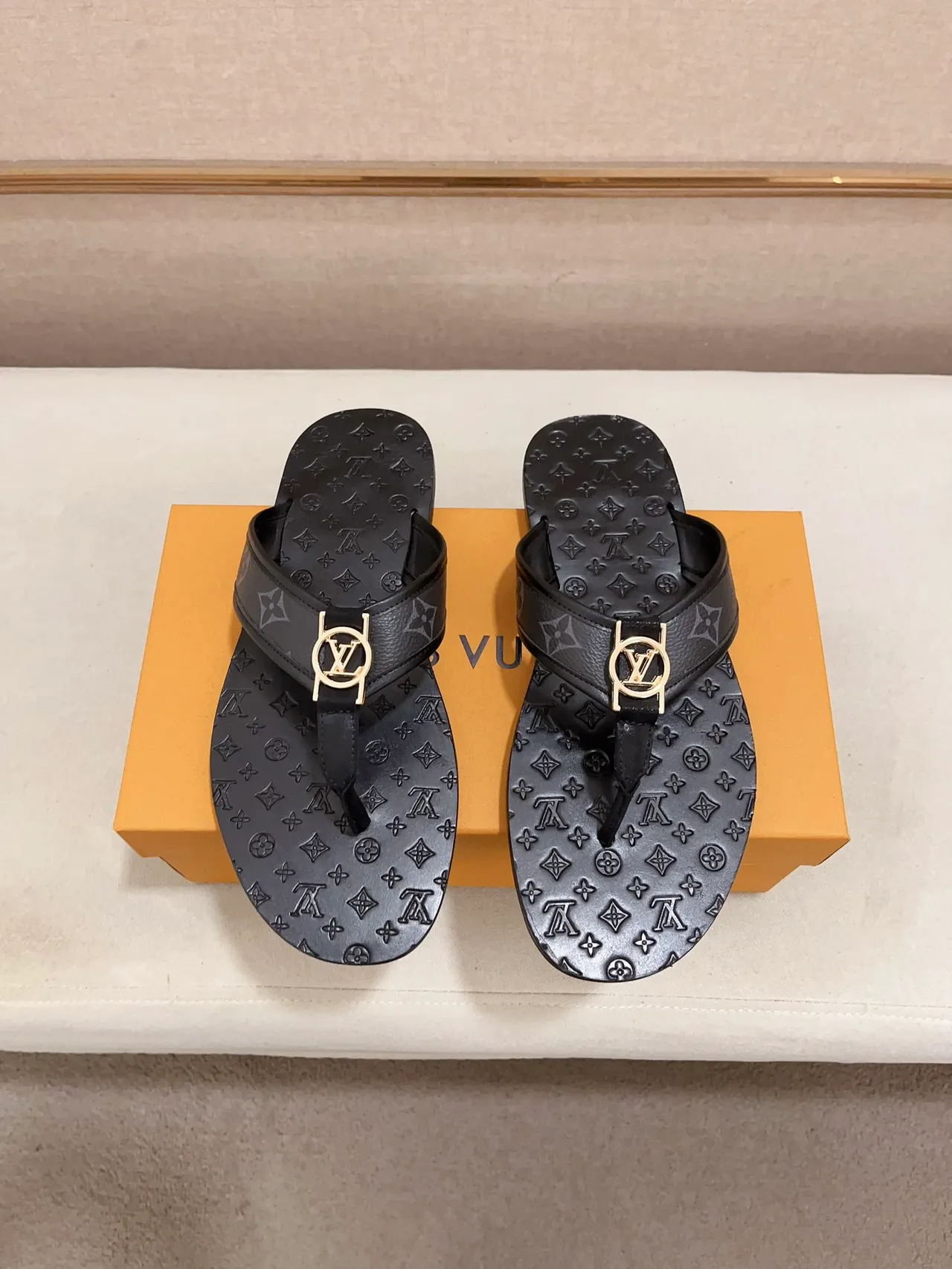 Louis Vuitton Monogram Flip-Flop Slippers 6