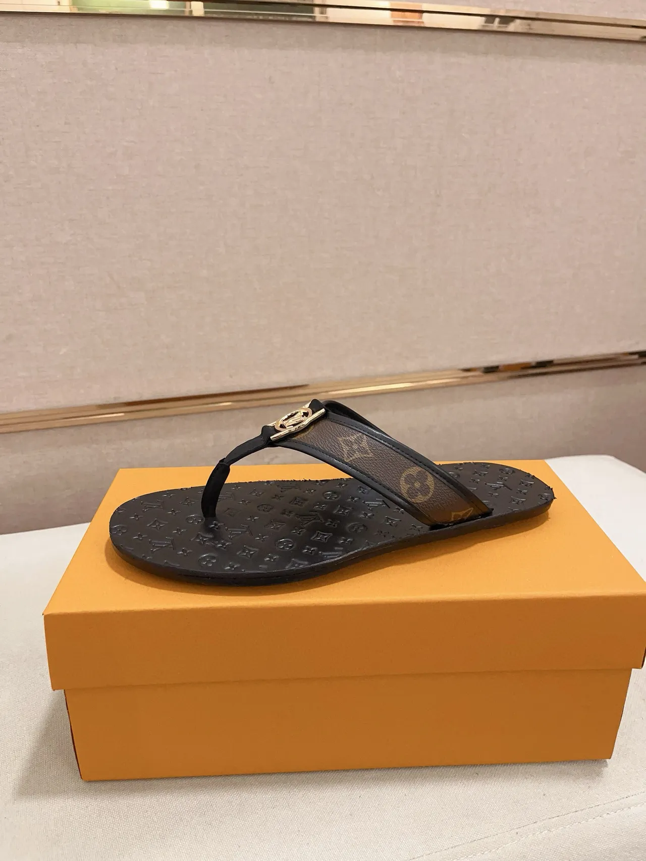 Louis Vuitton Monogram Flip-Flop Slippers 7