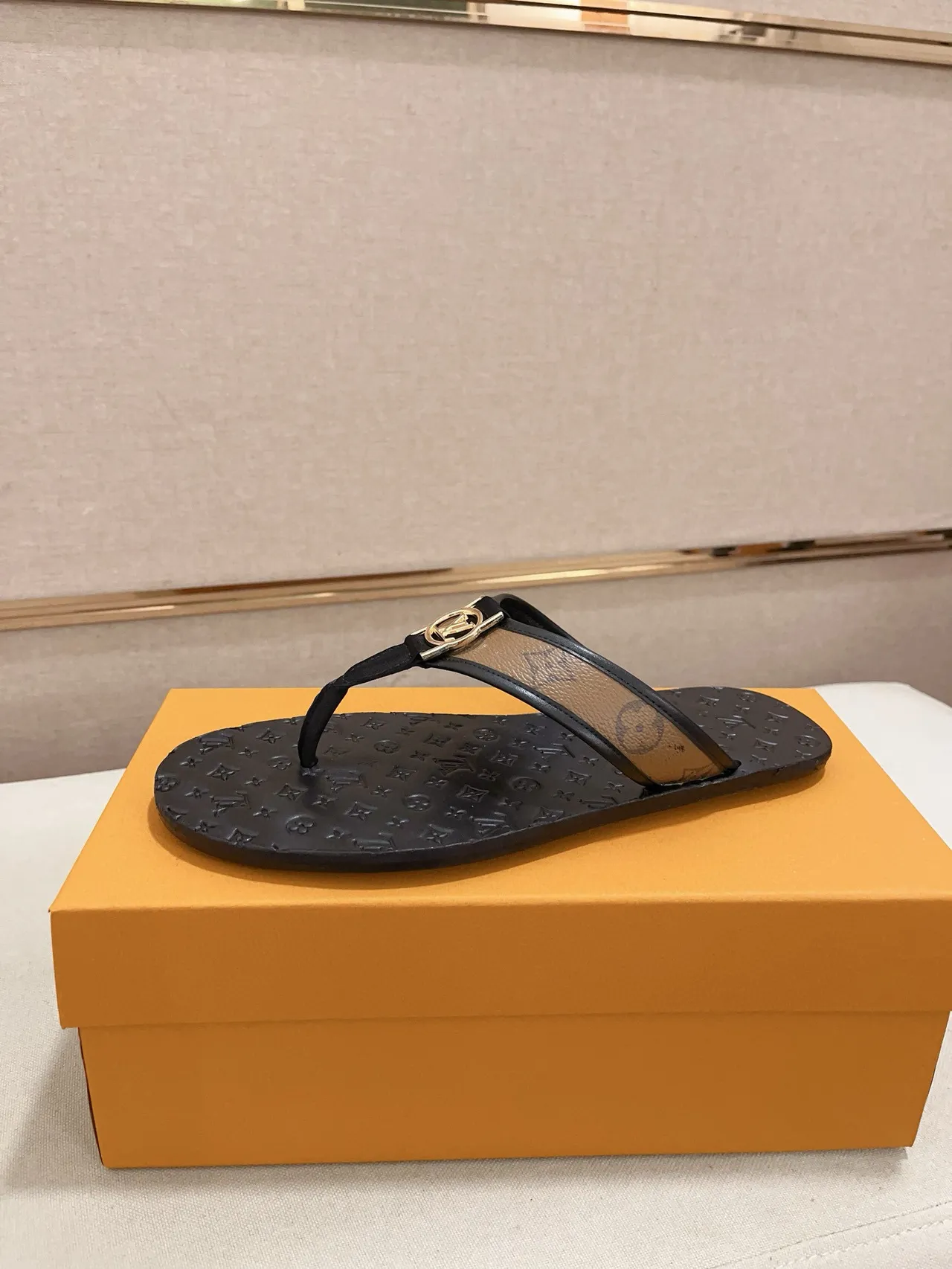 Louis Vuitton Monogram Flip-Flop Slippers 9