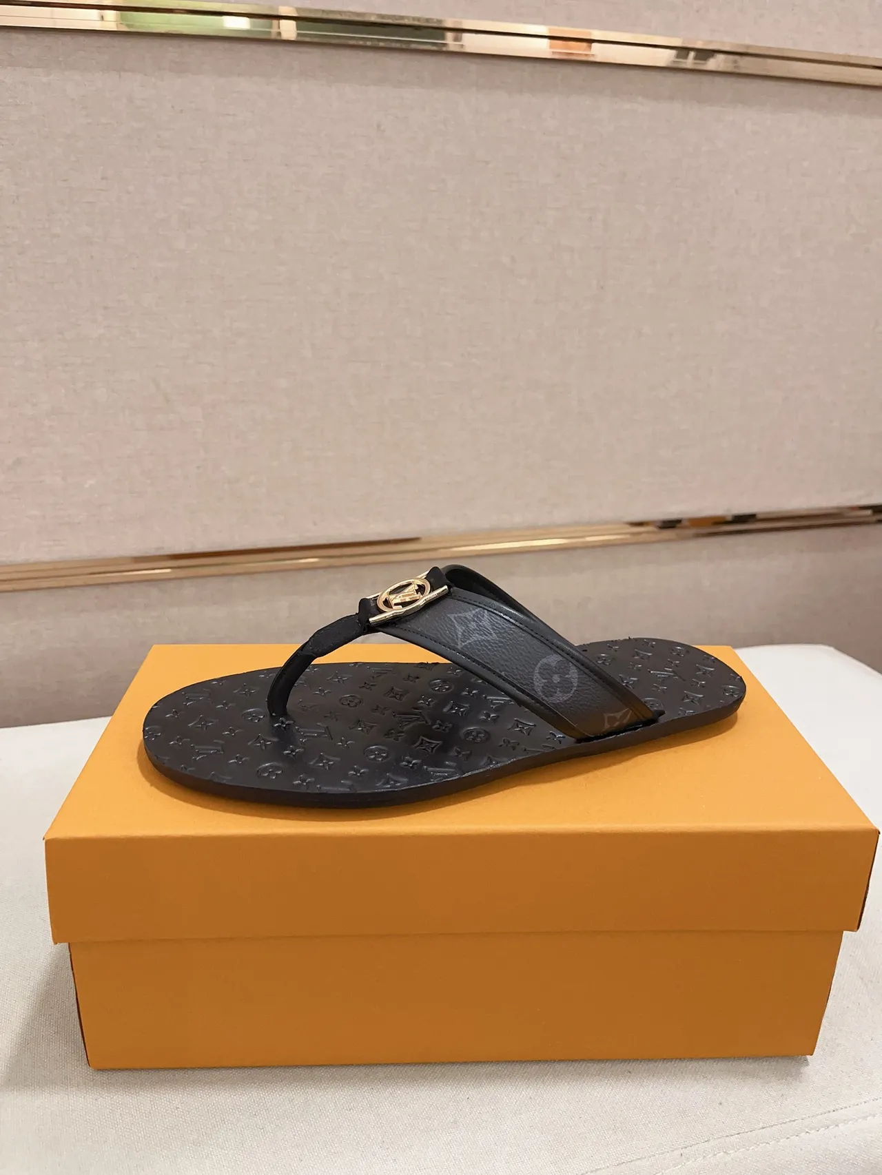 Louis Vuitton Monogram Flip-Flop Slippers 10
