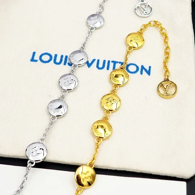 Louis Vuitton Monogram Flower Silver-Tone Chain Bracelet 3