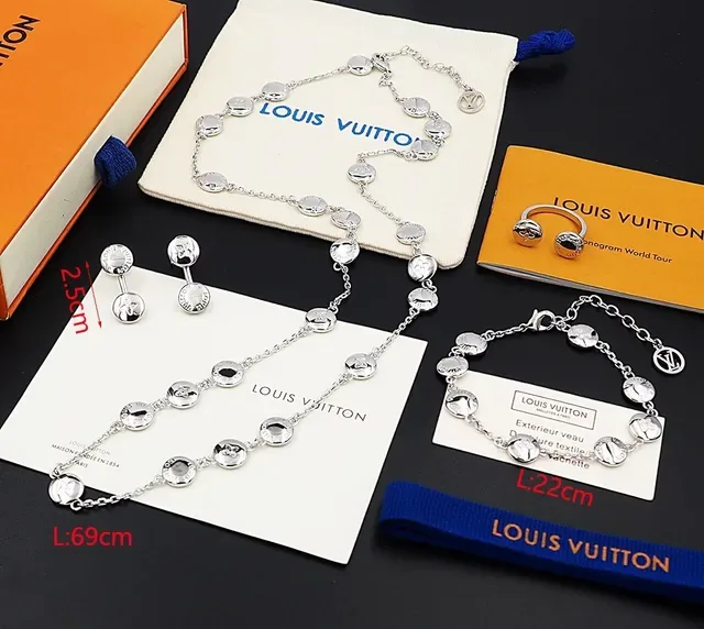 Louis Vuitton Monogram Flower Silver-Tone Chain Bracelet 5