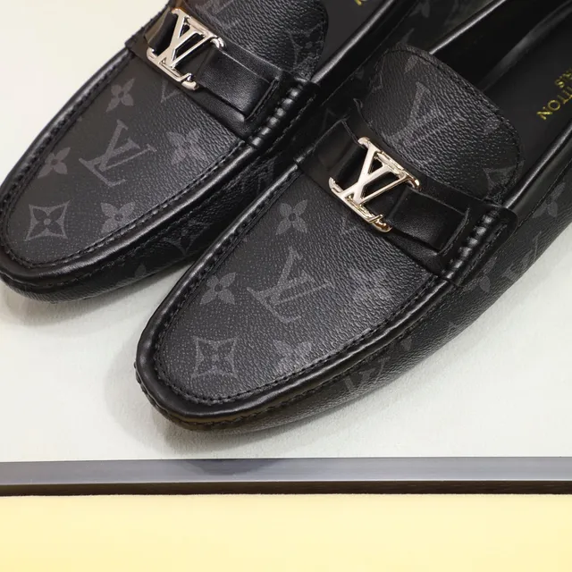 Louis Vuitton Monogram Loafer Black Leather Loafers 6