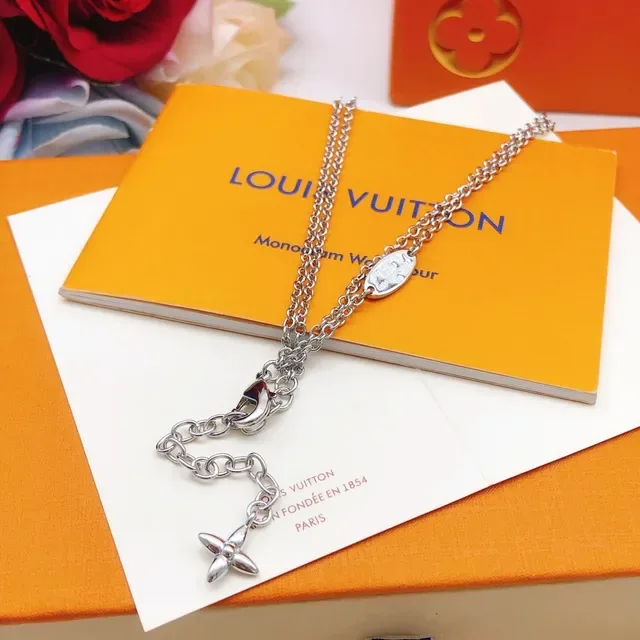 Louis Vuitton Monogram Pave Crystal Pendant Necklace 7