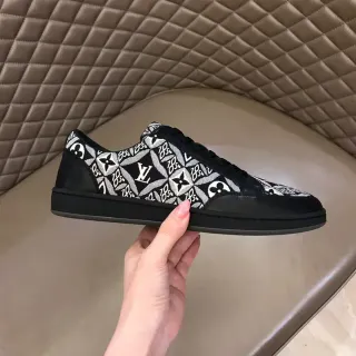 Louis Vuitton Monogram Print Black Lifestyle Sneakers